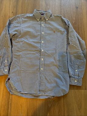Polo by Ralph Lauren Navy and White Gingham Button-Down Shirt size S